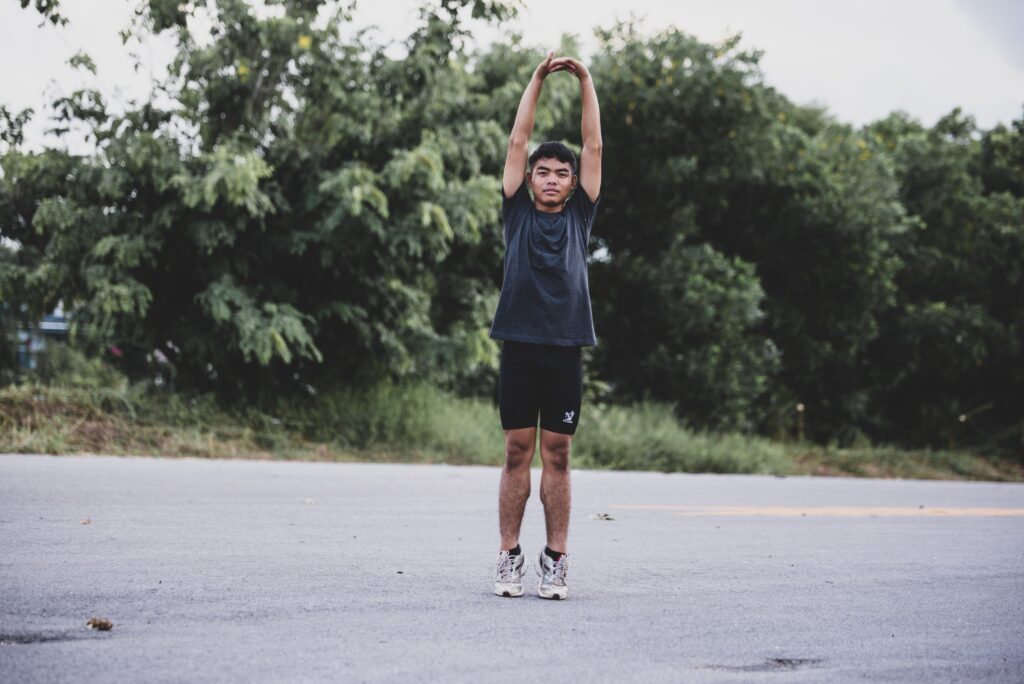 Young people staying active through exercise